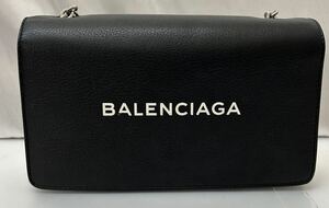 20240331【BALENCIAGA 】バレンシアガ ショルダーバッグ バッグ エブリデイ チェーンショルダー チェーンウォレット レザー 