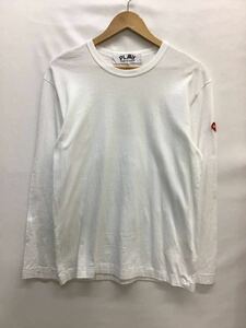 20240305【PLAY COMME des GARCONS】プレイコムデギャルソン INVADER Cotton L/S T-Shirt インベーダー ロンT L ホワイト AZ-T330