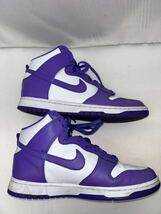 20240322【NIKE】ナイキ WMNS DUNK HIGH ナイキ ウィメンズ ダンクハイ dd1869-112 ハイカットスニーカー 27.5cm パープル ダンク_画像7