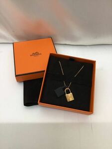 20240323【HERMES】エルメス オーケリーPM ネックレス ゴールド レザー 