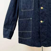 希少《 真紺(1Wash / Size 40 》40s50s 極上品【 OSHKOSH B'GOSH オシュコシュ 首振りボタン ビンテージ インディゴ デニム カバーオール】_画像4