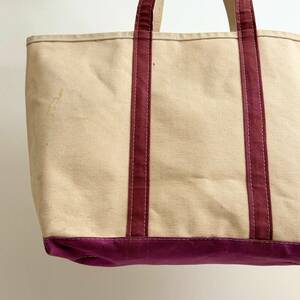  rare {Rare / 2 Tone / Boat and Tote}80s 90s beautiful goods [ LLbean Factory Store Factory tag Large 2 tone Vintage tote bag ]