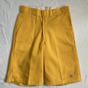 希少90s USA製 Dickies ショートパンツ イエロー W31 874 ディッキーズ ハーフパンツ ワークパンツ