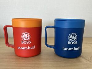 ☆ 送料無料 ☆ 未使用 mont-bell モンベル × BOSS 保冷保温 マグカップ 2個セット 200ml ☆ サーモマグ キャンプ アウトドアに コップ 