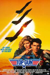 映画 トップガン／TOP GUN 約90cm×60cm シルク調生地のアートポスター トム・クルーズ マーヴェリック おしゃれな映画ポスター