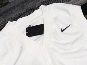 XL Nike большой размер флис лучший осмотр обратная сторона ворсистый свободно Roo zV шея тренировочный мужской "надеты" OK/ женский большой размер вышивка Logo белый 