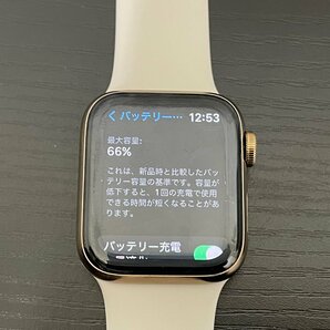 ★1円スタート★ 中古 Apple Watch Series 4 GPS+Cellularモデル 40mm MTVN2J/A A2007 ゴールド スポーツバンドの画像7