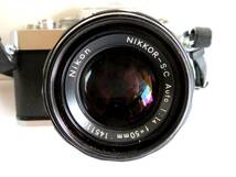 ●【ト足】Nikomat EL フィルムカメラ NIKKOR-S.C 1:4 f＝50㎜ Auto ニコン CA077ZZG83_画像2