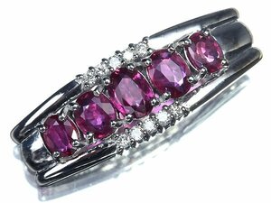 VO11029S【1円～】新品仕上【RK宝石】≪RUBY≫ 極上ルビー 総計1.54ct!! 極上ダイヤモンド K18WG 高級ペンダントヘッド ネックレス ダイヤ