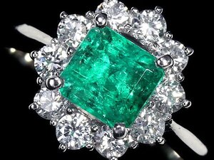 MG11078T【1円～】新品【RK宝石】≪Emerald≫ 美しいテリ艶!! 極上エメラルド 大粒0.81ct 極上ダイヤモンド Pt900 高級リング ダイヤ