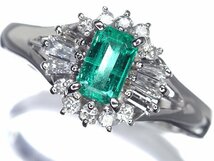 VO11045S【1円～】新品【RK宝石】≪Emerald≫ テリのある輝き!! 極上エメラルド 極上ダイヤモンド Pt900 高級リング ダイヤ_画像1