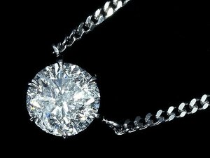 ML10864D【1円～】新品【RK宝石】《Diamond》極上ダイヤモンド 特大1.008ct Pt900 Pt850 超高級 一粒ダイヤ ネックレス ダイヤ