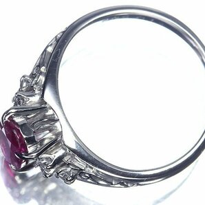 VK11075T【1円～】新品【RK宝石】≪RUBY≫ 鮮やかな色彩!! 極上ルビー 大粒0.95ct!! 極上ダイヤモンド Pt900 高級リング ダイヤの画像3