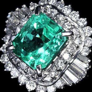 GV11243SS【1円～】新品【RK宝石】≪Emerald≫ 豪華絢爛! 極上エメラルド 大粒1.82ct! 極上ダイヤモンド 0.76ct Pt900 高級リング ダイヤの画像2