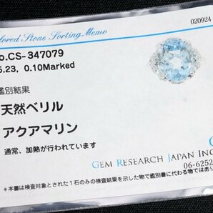 OO11131D【1円～】新品【RK宝石】≪Aquamarine≫ 美しいテリ艶! 極上アクアマリン 大粒5.23ct! 極上ダイヤモンド Pt900 高級リング ダイヤの画像5