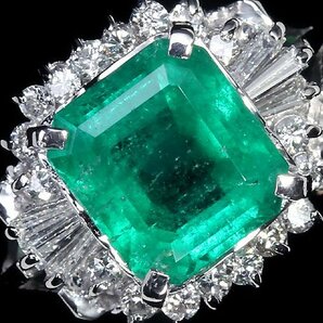 MO11100T【1円～】新品【RK宝石】≪Emerald≫ 濃厚カラーの輝き!! 極上エメラルド 大粒1.84ct 極上ダイヤモンド Pt900 高級リング ダイヤの画像3