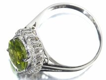 VK11135D【1円～】新品【RK宝石】《Peridot》極上ペリドット 大粒2.58ct!!! 極上ダイヤモンド Pt900 高級リング ダイヤ_画像3