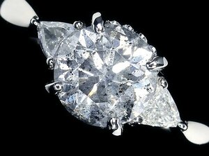 UM11173SS【1円～】新品【RK宝石】≪Diamond≫ 天然ダイヤモンド 特大1.43ct!! 極上脇石クリアダイヤ Pt900 超高級リング ダイヤ