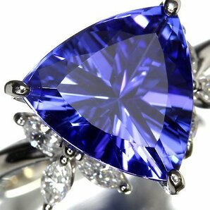 IVL11098T【1円～】新品仕上【RK宝石】 三越ジュエリー 極上タンザナイト 特大5.39ct!! 極上ダイヤモンド Pt900 超高級リング ダイヤの画像2