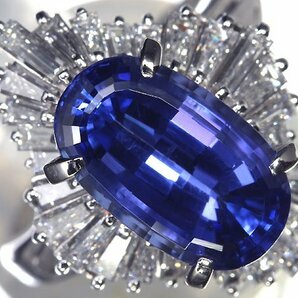 IKL10023S【売り切り】新品【RK宝石】 希少宝石 極上タンザナイト 大粒4.35ct!! 極上ダイヤモンド 総計1.28ct Pt900 超高級リング ダイヤの画像3