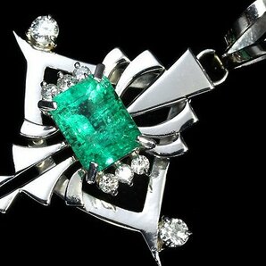 GL11201T【1円～】新品【RK宝石】≪Emerald≫ 極上エメラルド 大粒2.11ct 極上ダイヤモンド Pt900 高級ペンダントヘッド ネックレス ダイヤの画像1