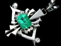 GL11201T【1円～】新品【RK宝石】≪Emerald≫ 極上エメラルド 大粒2.11ct 極上ダイヤモンド Pt900 高級ペンダントヘッド ネックレス ダイヤ_画像1