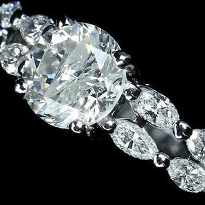 ZO11171SS【1円～】新品【RK宝石】《Diamond》極上ダイヤモンド 特大1.085ct!! 極上脇石ダイヤモンド Pt900 超高級リング ダイヤの画像2