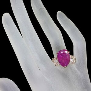 KW11058SS【1円～】新品【RK宝石】≪RUBY≫ 極上非加熱ルビー 超特大10.26ct!! 極上ダイヤモンド 総計0.87ct K18 超高級リング ダイヤ GIAの画像7