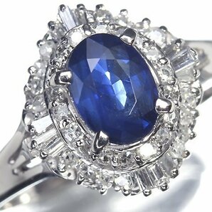 OL11220T【1円～】新品【RK宝石】≪Sapphire≫ 上品な濃厚カラー! 上質サファイア 大粒1.00ct! 極上ダイヤモンド Pt900 高級リングの画像2