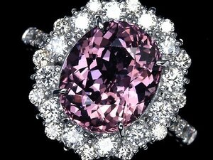 VVL10883S【1円～】新品【RK宝石】《Spinel》極上非加熱 ピンクスピネル 特大4.89ct 極上ダイヤモンド 0.88ct Pt950 超高級リング ダイヤ