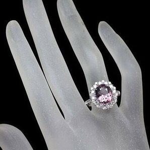 VVL10883S【1円～】新品【RK宝石】《Spinel》極上非加熱 ピンクスピネル 特大4.89ct 極上ダイヤモンド 0.88ct Pt950 超高級リング ダイヤの画像6