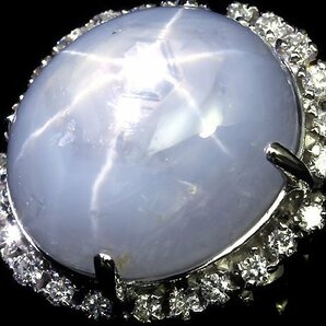 GM11148SS【1円～】新品【RK宝石】《Star Sapphire》天然非加熱スターサファイア 超特大31.65ct 極上ダイヤモンド Pt900 高級リング ダイヤの画像2