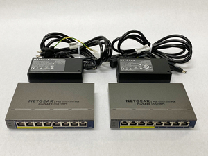 ＜中古 清掃済＞2台セット NETGEAR GS108PE PoE対応ギガ8ポート 初期化 動確済 ファーム V.2.06.24JP 送料無料 領収書発行