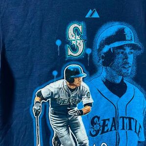 【イチロー マジェスティック プリントTシャツ M マリナーズ MLB ICHIRO Seattle Mariners】　