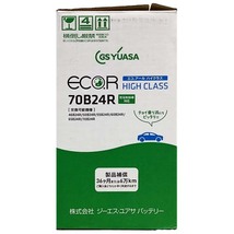 国産 バッテリー GSユアサ ECO.R HIGH CLASS ニッサン ステージア GF-WGC34 平成10年8月～平成13年10月 EC70B24RHC_画像6