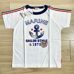 ミキハウス 半袖 Tシャツ マリン チェック 120cm