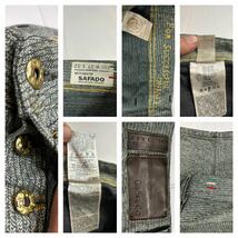 DIESEL ディーゼル　伊製　緑　SAFADO REGULAR SLIM - STRAIGHT ストライプデニム　ヴィンテージ 加工　ジーンズ　パンツ　W27 L32 約77cm_画像2