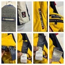 00's ヴィンテージ TOMMY HILFIGER トミーヒルフィガー　リバーシブル　黄ナイロン×墨黒フリース　ジャケット ジャンパー ジャンバー　L_画像2