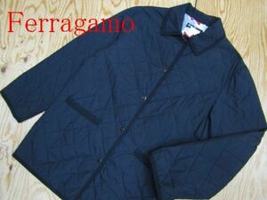 ★フェラガモ Ferragamo★レディース キルティングコート 裏地総柄 ブラック★R60303019C