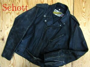 難あり★ショット SCHOTT★618 牛革ステアハイド レザーダブルライダースジャケット★R60303063A