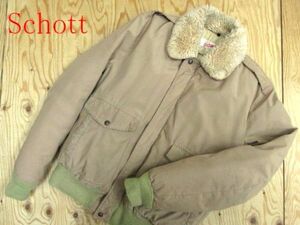 ★ショット SCHOTT★メンズ ヴィンテージ 襟ボアパイル ダウンジャケット★R60303028A