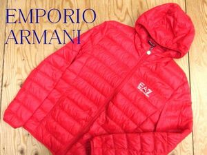 ★エンポリオアルマーニ EMPORIO ARMANI EA7★メンズ ワンポイントプリント フーディダウンジャケット★R60310008A