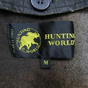 ★ハンティングワールド HUNTING WORLD★メンズ 襟レザー ウールライナー付き ハンティングジャケット★R60317002Cの画像5