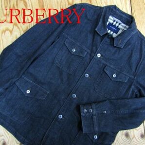 ★バーバリー BURBERRY★メンズ 裏ノバチェック ブラックデニムジャケット★R60317062Aの画像1