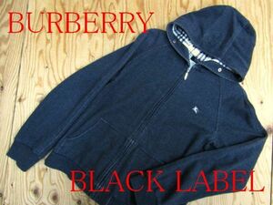 ★バーバリーブラックレーベル BURBERRY★メンズ フーディスウェットジャケット ワンポイントホース★R60317044A