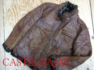 ★カステルバジャック Castelbajac★メンズ 裏総柄ボアパイル フェイクムートンジャケット★R60324046A