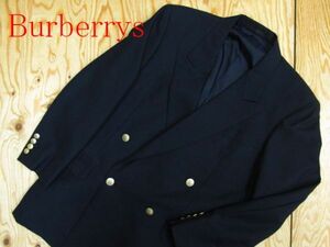 ★バーバリー Burberrys★メンズ 刻印金ボタン ダブルブレスト モヘア混 ブレザージャケット 紺ブレ★R60324036A