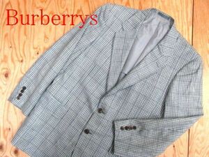 ★バーバリー BURBERRY★メンズ テーラードデザイン リネン混 チェックウールジャケット★R60324007A