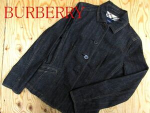 ★バーバリー Burberry★レディース 裏ノバチェック ブラックデニムジャケット★R60324002A