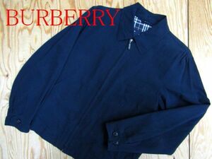 ★バーバリー BURBERRY★メンズ ワンポイントホース コットンジップジャケット 裏ノバチェック ネイビー★R60331077A